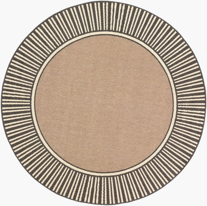 Alfresco ALF-9684 5ft Round Machine Woven Indoor/Outdoor Area Rug