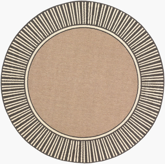 Alfresco ALF-9684 5ft Round Machine Woven Indoor/Outdoor Area Rug