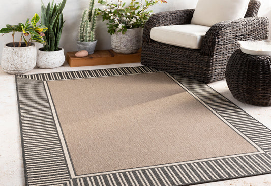 Alfresco ALF-9684 7ft Square Machine Woven Indoor/Outdoor Area Rug