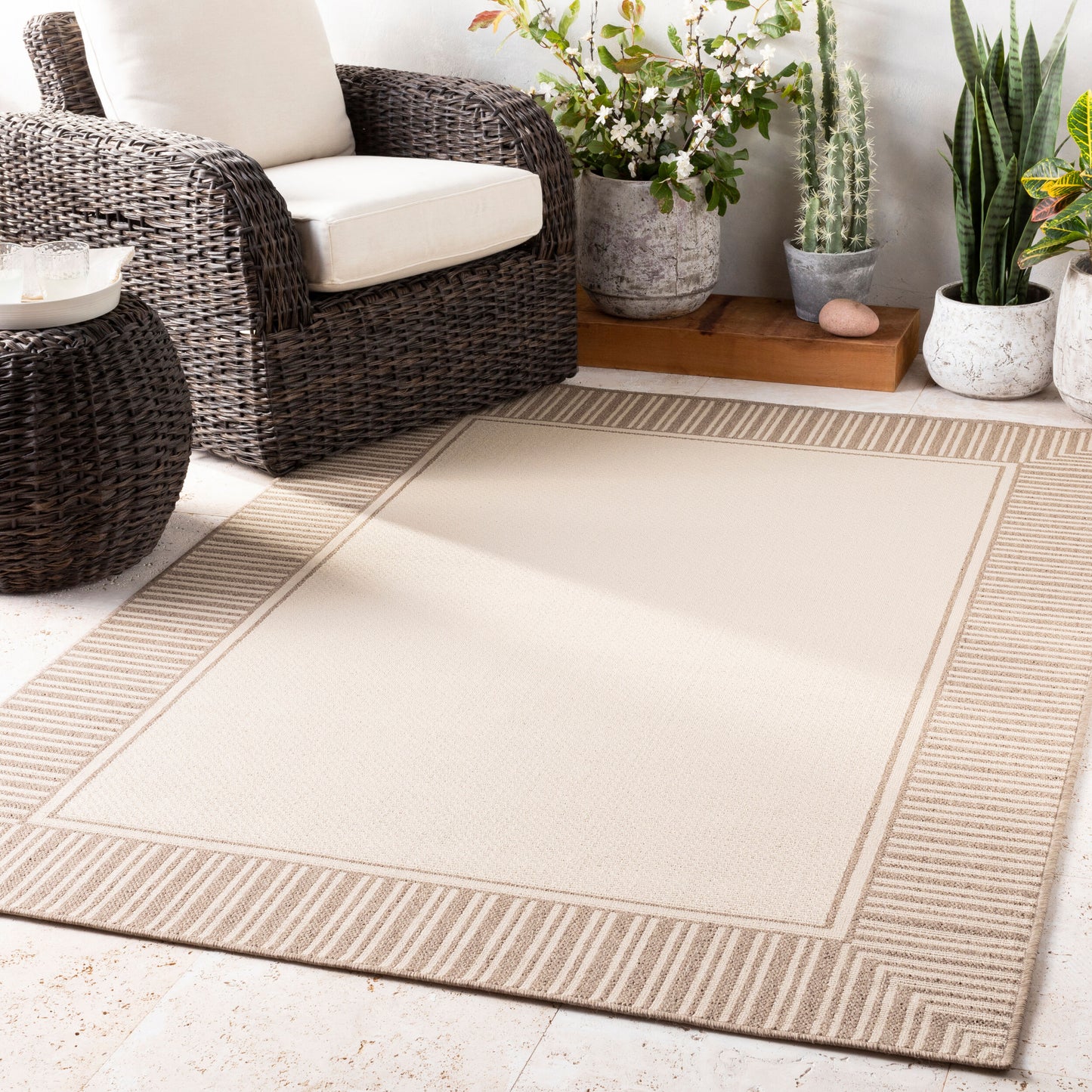 Alfresco ALF-9685 8ft Runner Machine Woven Indoor/Outdoor Runner Rug