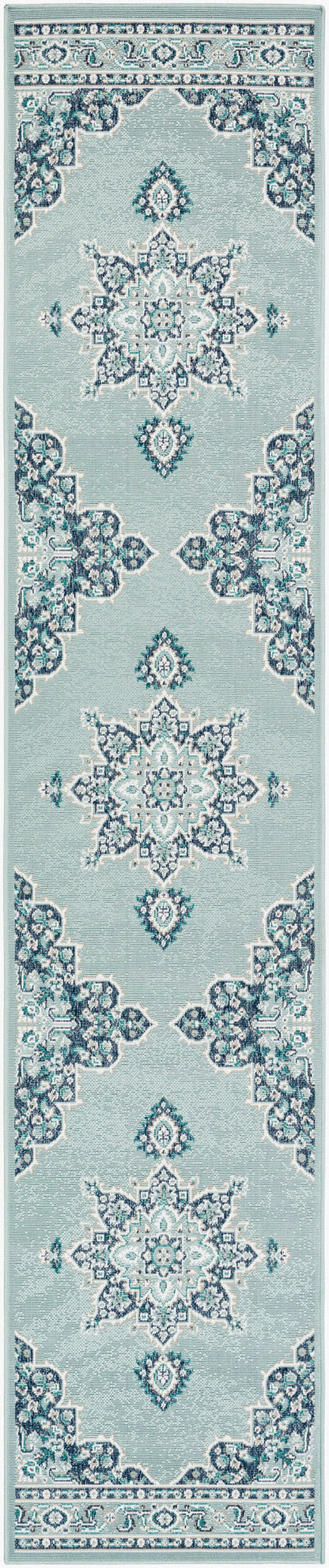 Alfresco ALF-9687 12ft Runner Machine Woven Indoor/Outdoor Runner Rug