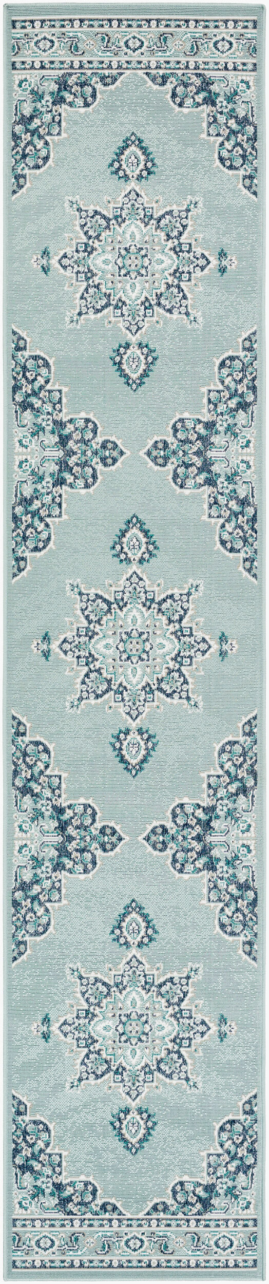Alfresco ALF-9687 12ft Runner Machine Woven Indoor/Outdoor Runner Rug