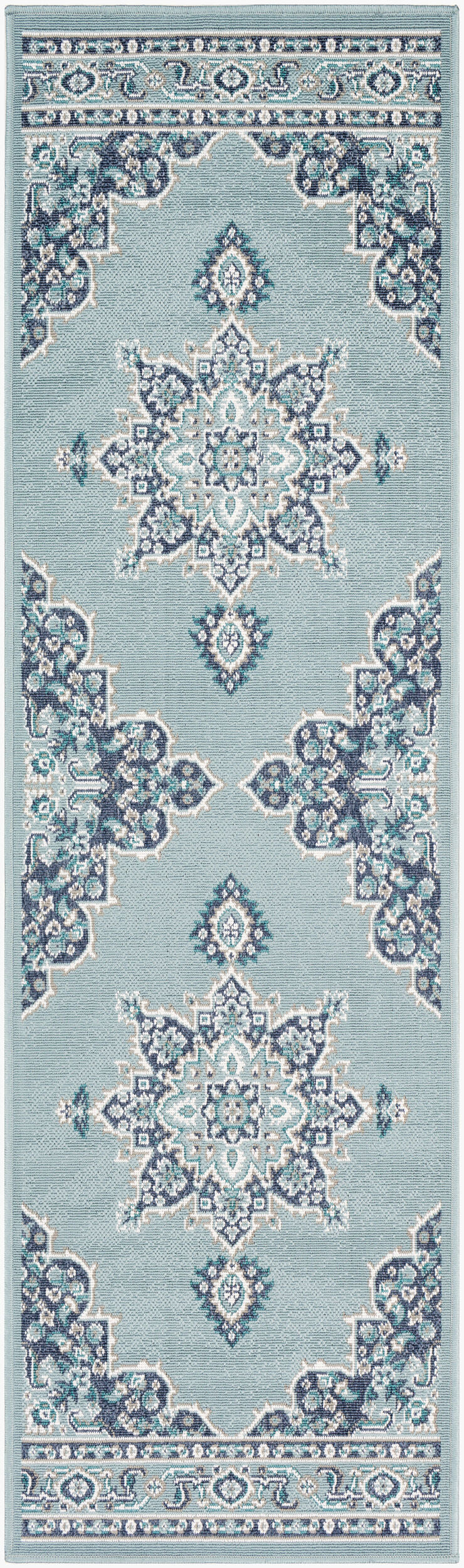Alfresco ALF-9687 8ft Runner Machine Woven Indoor/Outdoor Runner Rug