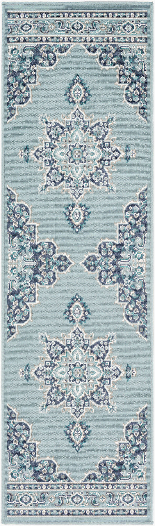 Alfresco ALF-9687 8ft Runner Machine Woven Indoor/Outdoor Runner Rug