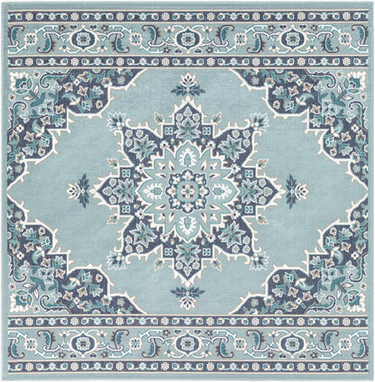 Alfresco ALF-9687 7ft Square Machine Woven Indoor/Outdoor Area Rug