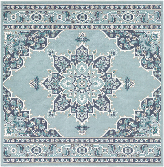 Alfresco ALF-9687 7ft Square Machine Woven Indoor/Outdoor Area Rug