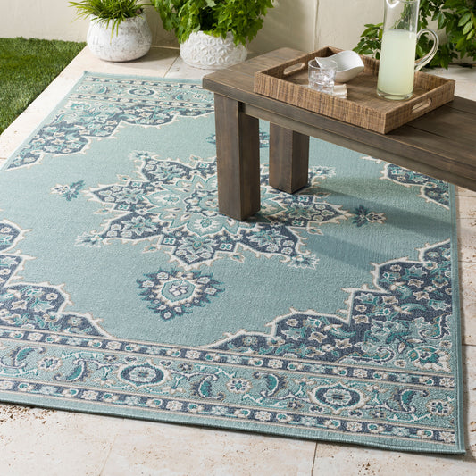 Alfresco ALF-9687 7ft Square Machine Woven Indoor/Outdoor Area Rug