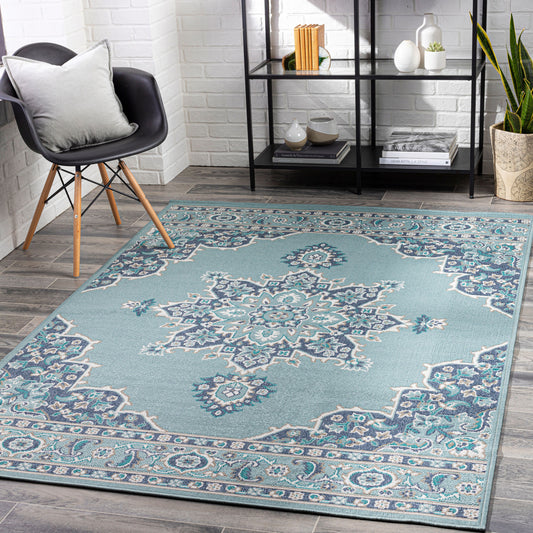Alfresco ALF-9687 3' x 5' Machine Woven Indoor/Outdoor Accent Rug