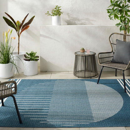 Alfresco ALF-9689 9ft Square Machine Woven Indoor/Outdoor Area Rug