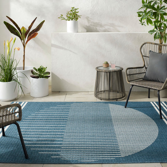 Alfresco ALF-9689 7ft Square Machine Woven Indoor/Outdoor Area Rug