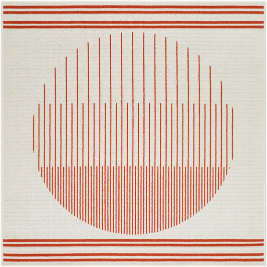 Alfresco ALF-9690 7ft Square Machine Woven Indoor/Outdoor Area Rug