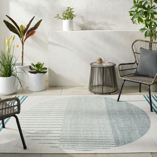 Alfresco ALF-9692 9ft Square Machine Woven Indoor/Outdoor Area Rug