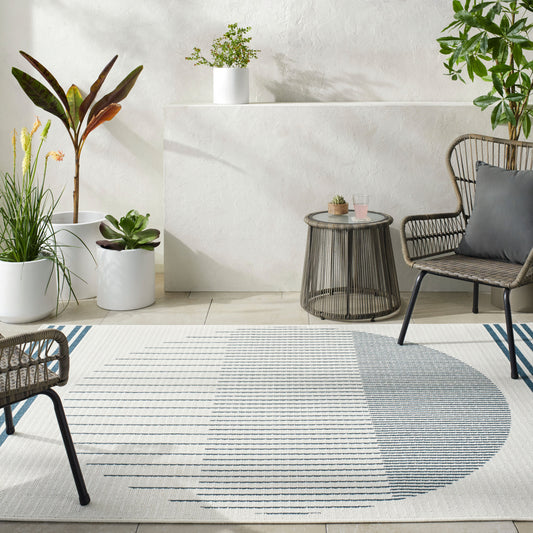 Alfresco ALF-9693 9ft Square Machine Woven Indoor/Outdoor Area Rug