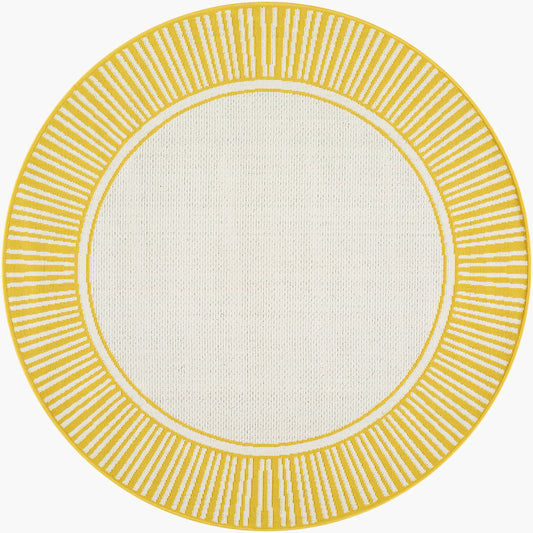 Alfresco ALF-9694 5ft Round Machine Woven Indoor/Outdoor Area Rug