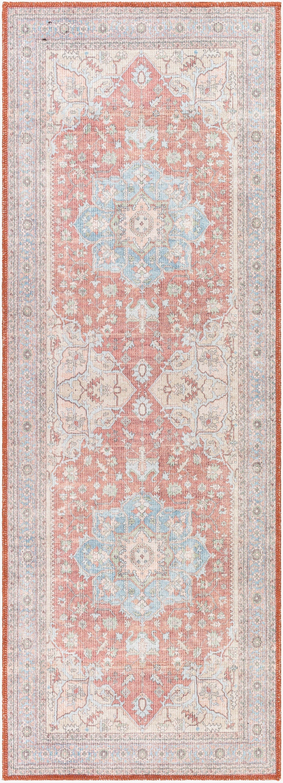 Alanya ALY-2300 7ft Runner Machine Woven Washable Runner Rug