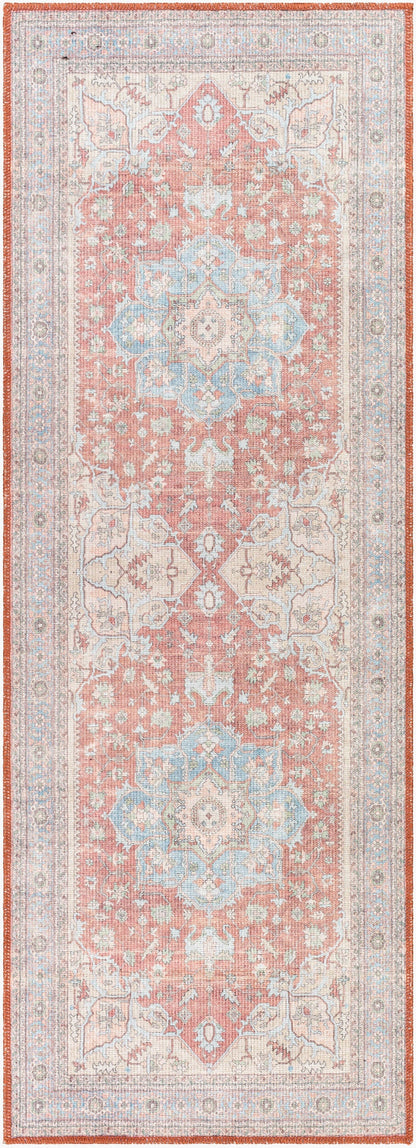 Alanya ALY-2300 7ft Runner Machine Woven Washable Runner Rug