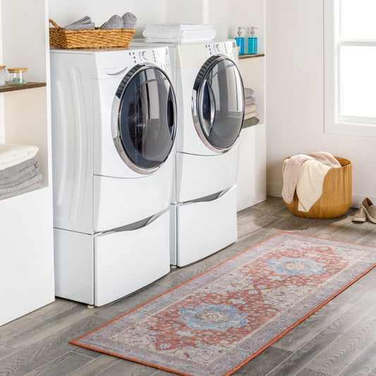 Alanya ALY-2300 7ft Runner Machine Woven Washable Runner Rug