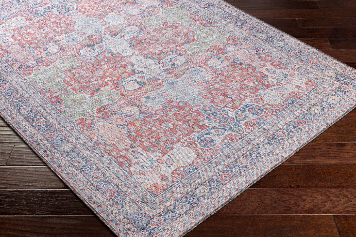 Alanya ALY-2301 5' x 7' Machine Woven Washable Area Rug