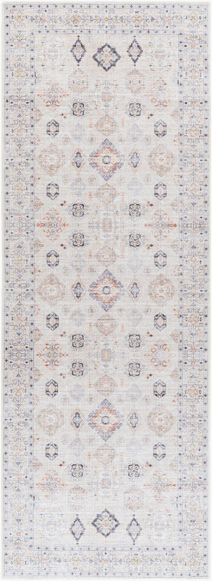 Alanya ALY-2302 7ft Runner Machine Woven Washable Runner Rug