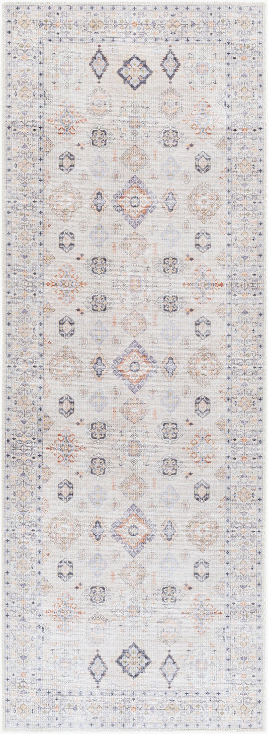 Alanya ALY-2302 7ft Runner Machine Woven Washable Runner Rug