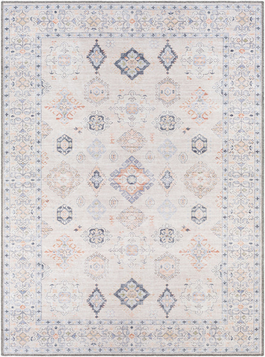 Alanya ALY-2302 6' x 9' Machine Woven Washable Area Rug