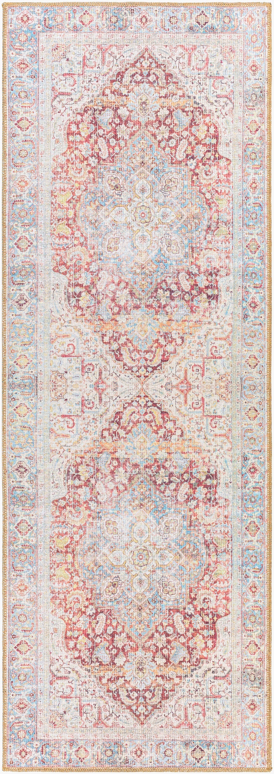 Alanya ALY-2303 7ft Runner Machine Woven Washable Runner Rug