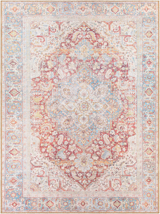 Alanya ALY-2303 5' x 7' Machine Woven Washable Area Rug