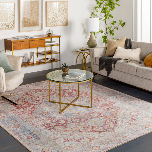 Alanya ALY-2303 5' x 7' Machine Woven Washable Area Rug