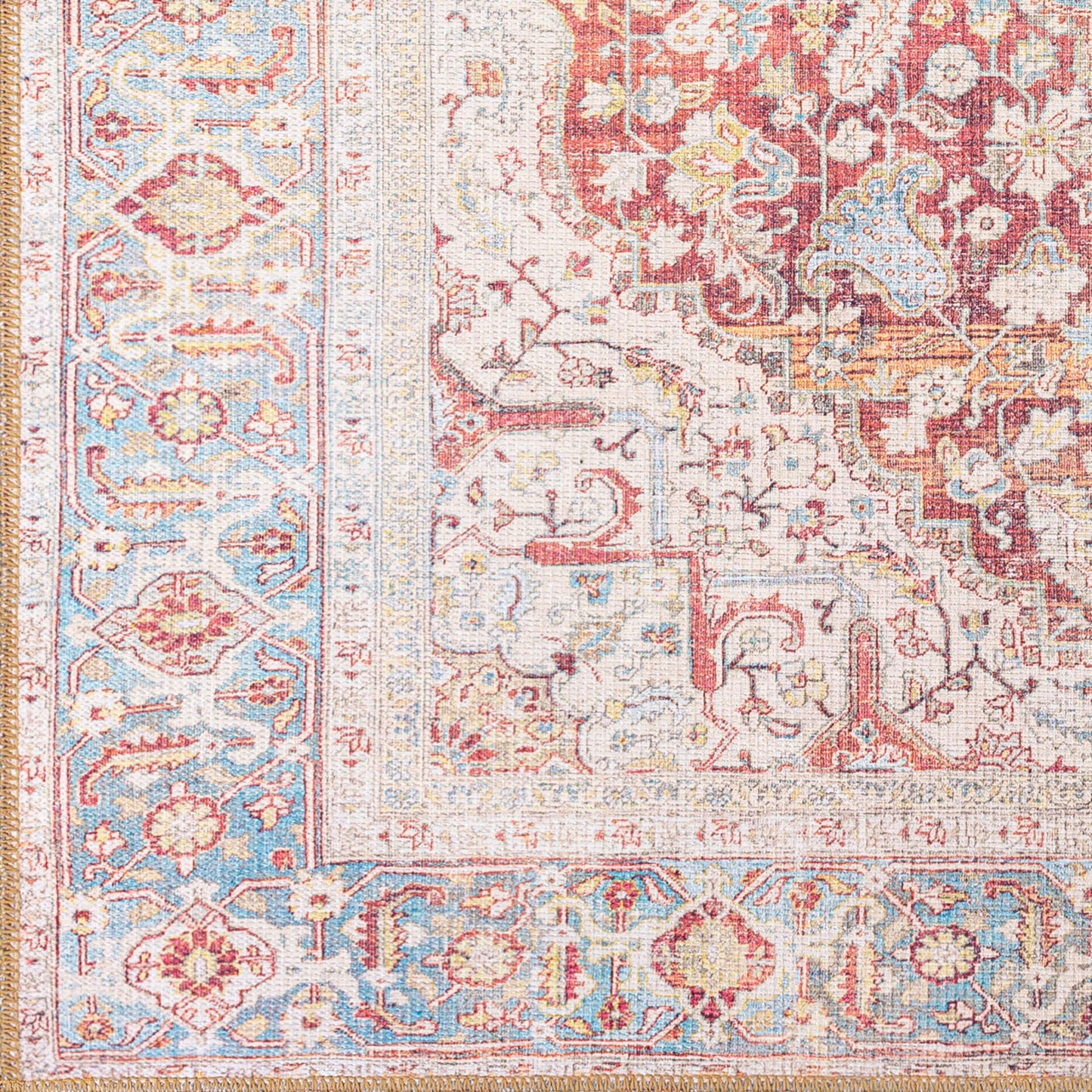 Alanya ALY-2303 5' x 7' Machine Woven Washable Area Rug
