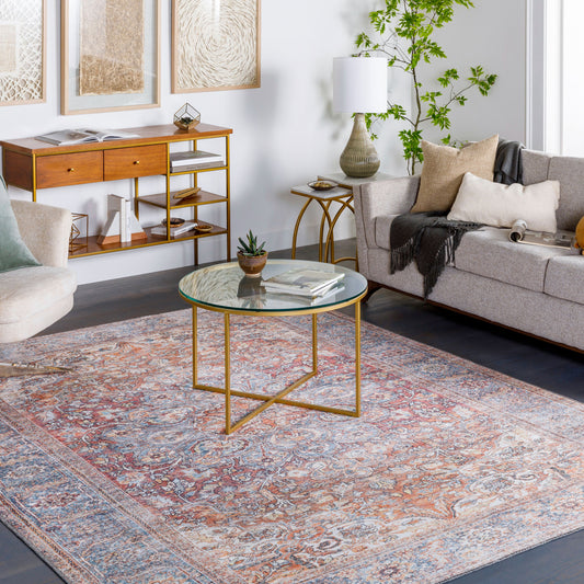 Alanya ALY-2304 6' x 9' Machine Woven Washable Area Rug
