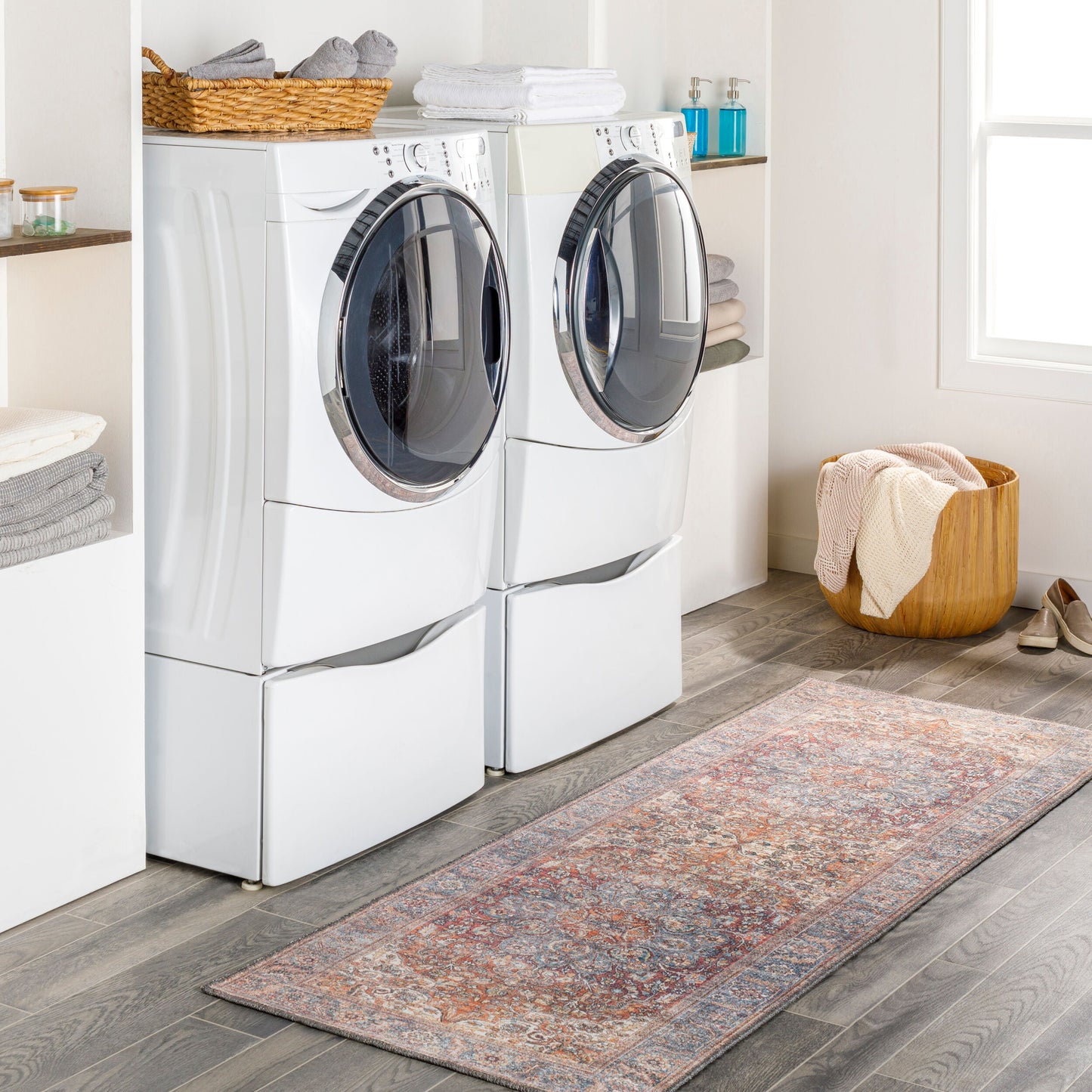 Alanya ALY-2304 7ft Runner Machine Woven Washable Runner Rug