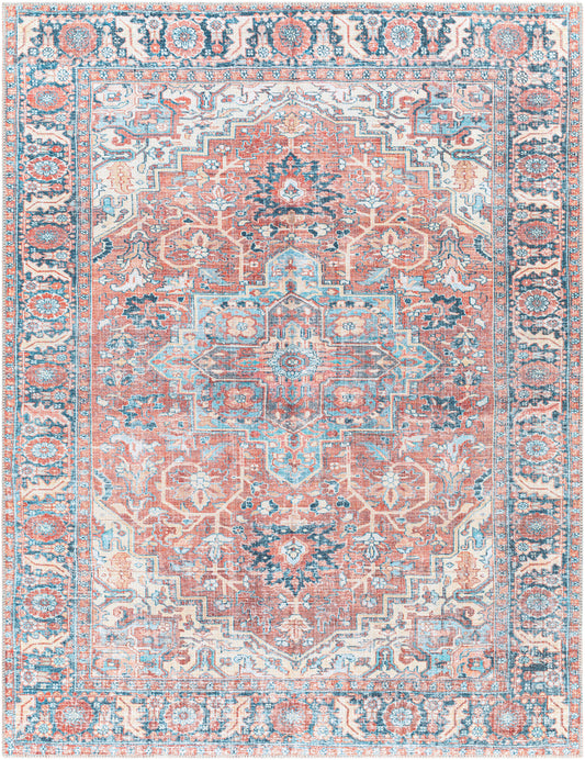 Alanya ALY-2307 5' x 7' Machine Woven Washable Area Rug