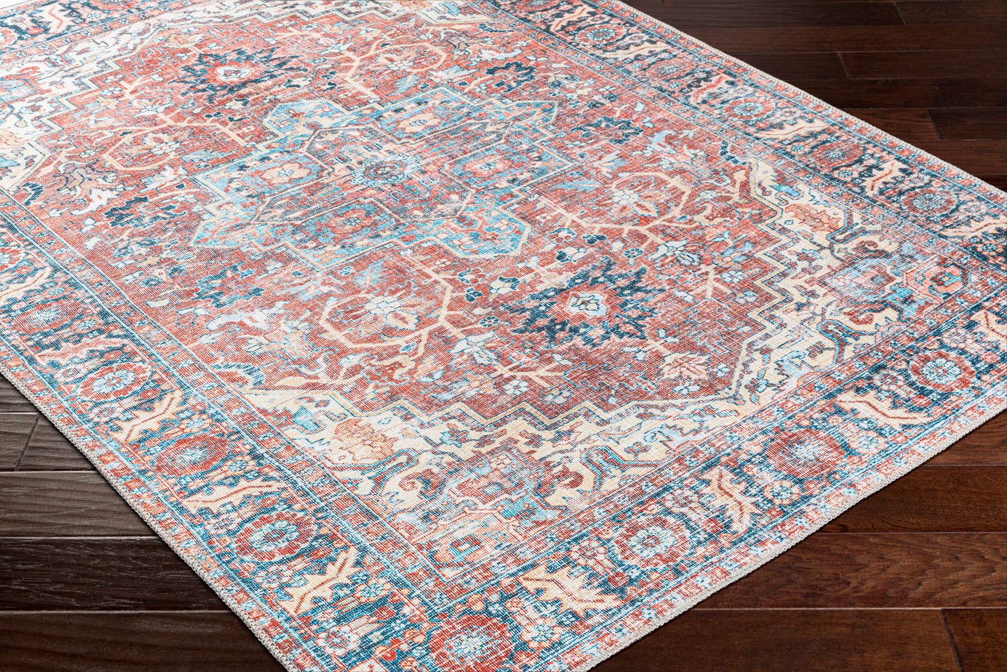 Alanya ALY-2307 5' x 7' Machine Woven Washable Area Rug
