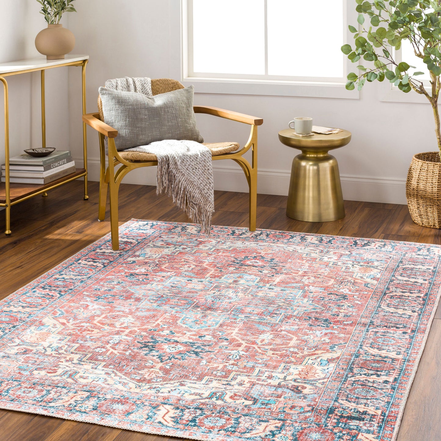 Alfombra de pasillo lavable a máquina Alanya ALY-2307 de 2,13 m