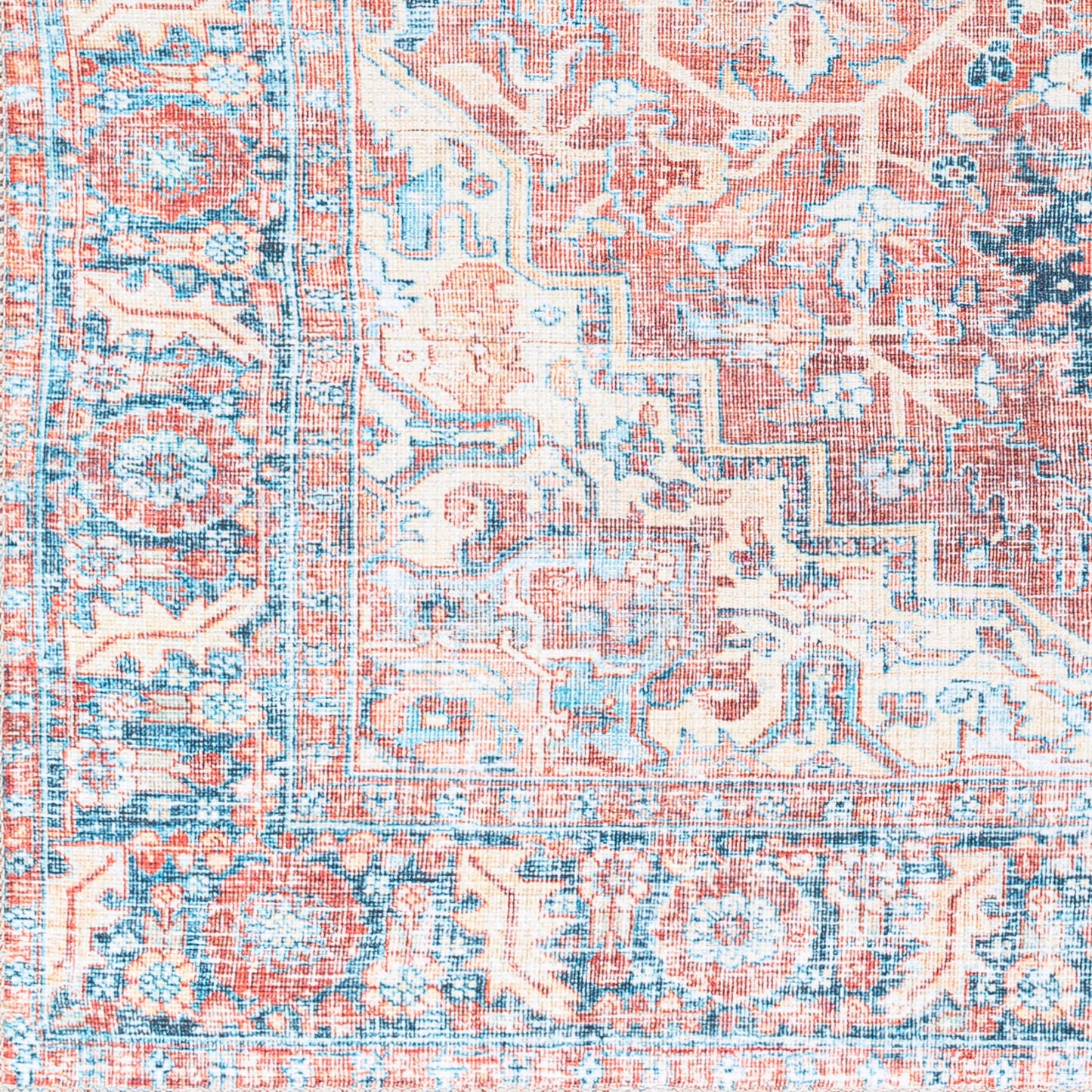 Alanya ALY-2307 5' x 7' Machine Woven Washable Area Rug