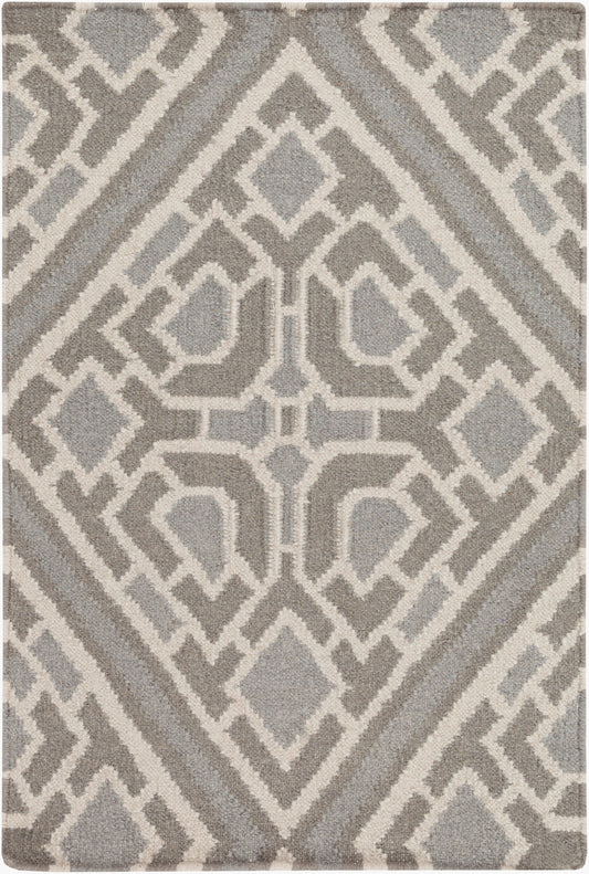 Alfombra decorativa de lana hecha a mano Alameda AMD-1008 de 2' x 3'
