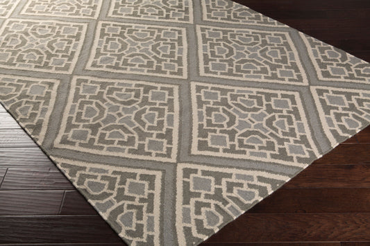 Alfombra decorativa de lana hecha a mano Alameda AMD-1008 de 2' x 3'