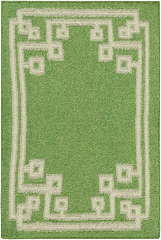 Alfombra decorativa de lana Alameda AMD-1013 de 2' x 3' hecha a mano
