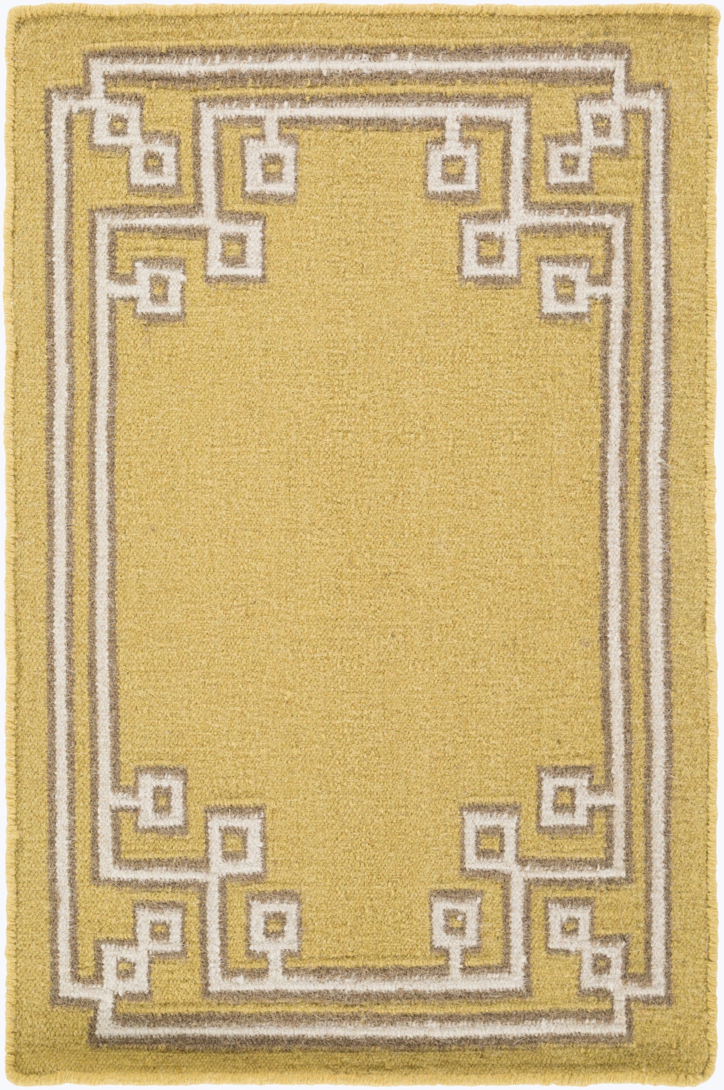 Alfombra decorativa de lana Alameda AMD-1021 de 2' x 3' hecha a mano