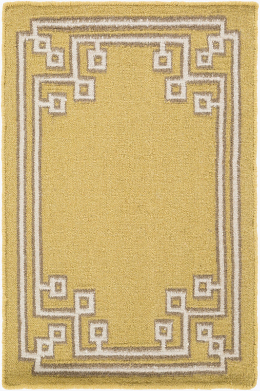 Alfombra decorativa de lana Alameda AMD-1021 de 2' x 3' hecha a mano