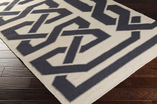 Alfombra decorativa de lana hecha a mano Alameda AMD-1041 de 2' x 3'