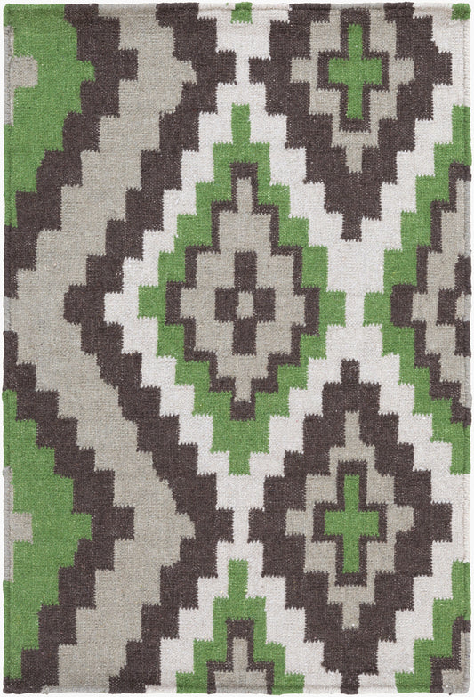 Alfombra decorativa de lana Alameda AMD-1048 de 3' x 5' hecha a mano