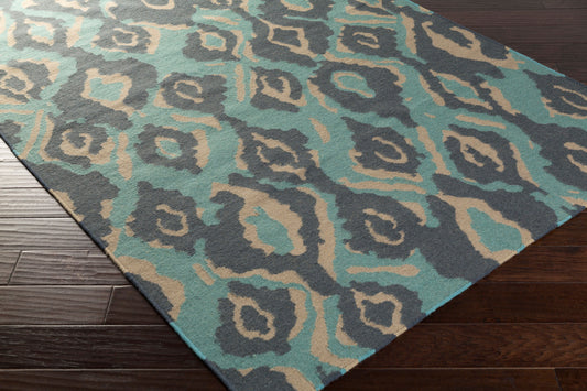 Alfombra decorativa de lana hecha a mano Alameda AMD-1063 de 2' x 3'