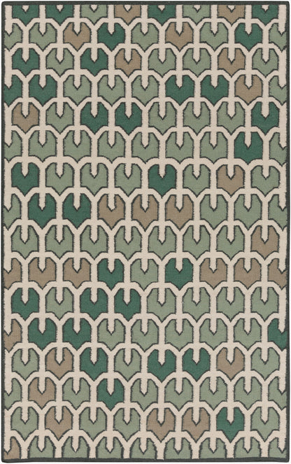 Alfombra decorativa de lana Alameda AMD-1078 de 2' x 3' hecha a mano