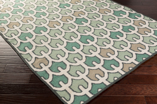 Alfombra decorativa de lana Alameda AMD-1078 de 2' x 3' hecha a mano