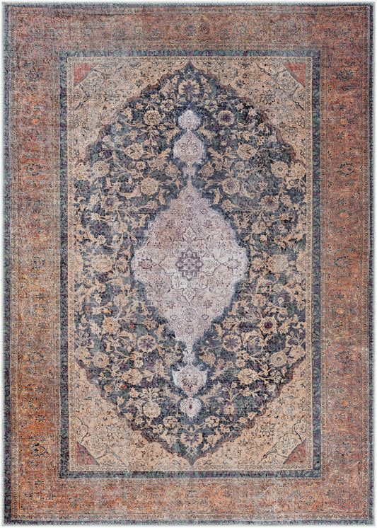 Alfombra tejida a máquina lavable Amelie AML-2300 de 1,83 m x 2,74 m