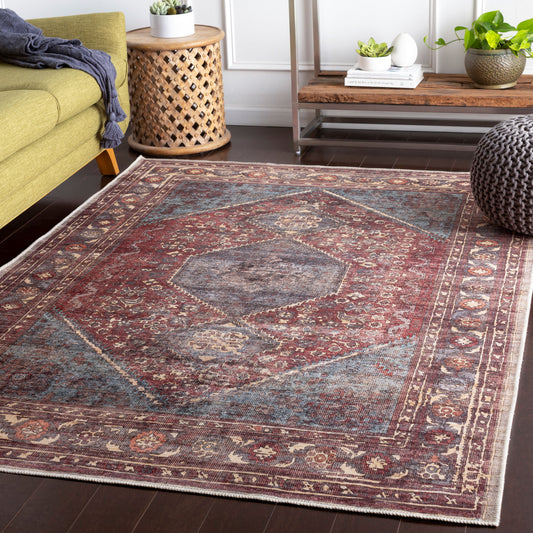Amelie AML-2306 5' x 7' Machine Woven Washable Area Rug