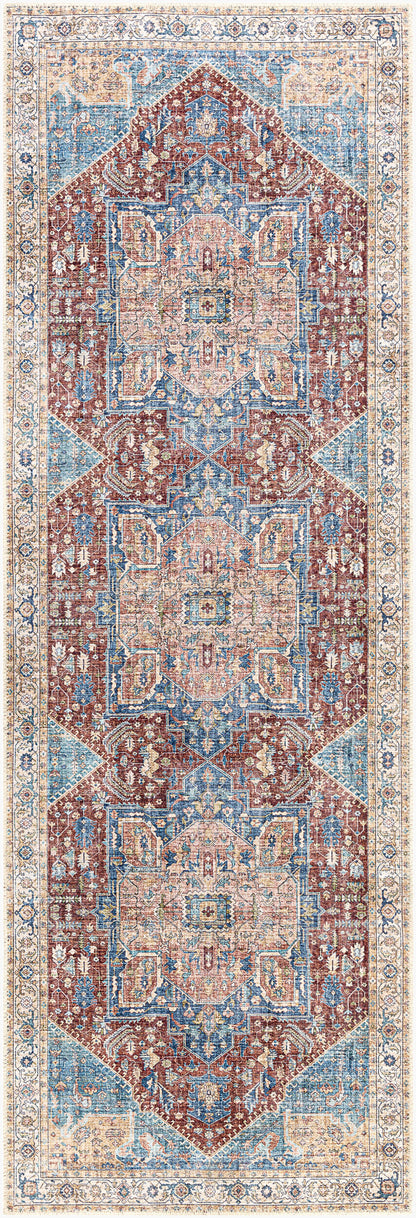 Amelie AML-2310 8ft Runner Machine Woven Washable Runner Rug