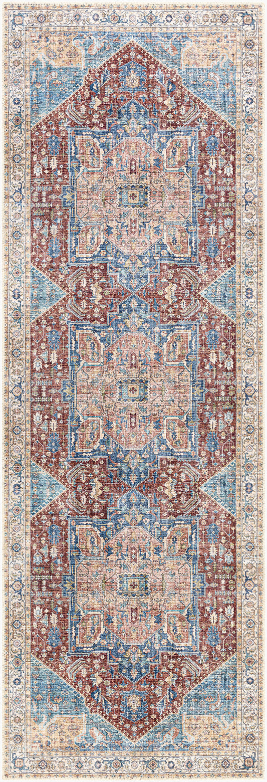 Amelie AML-2310 8ft Runner Machine Woven Washable Runner Rug