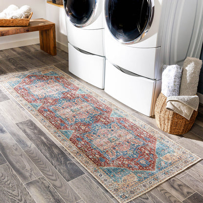 Amelie AML-2310 8ft Runner Machine Woven Washable Runner Rug